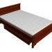 3d model Cama doble 140x220 - vista previa