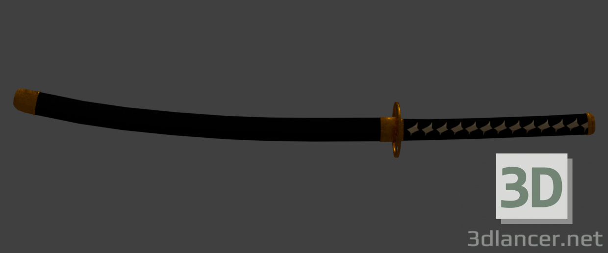 3d _1ex0_ Katana - LowPoly Version модель купить - ракурс