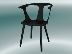 Silla intermedia (SK1, H 77cm, 58x54cm, roble lacado negro)