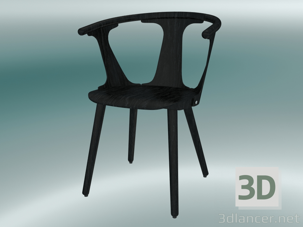 3d модель Стілець In Between (SK1, H 77cm, 58х54cm, Black lacquered oak) – превью