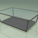 3D Modell Couchtisch 002 (Rippenglas, Metal Smoke, HPL Grey) - Vorschau