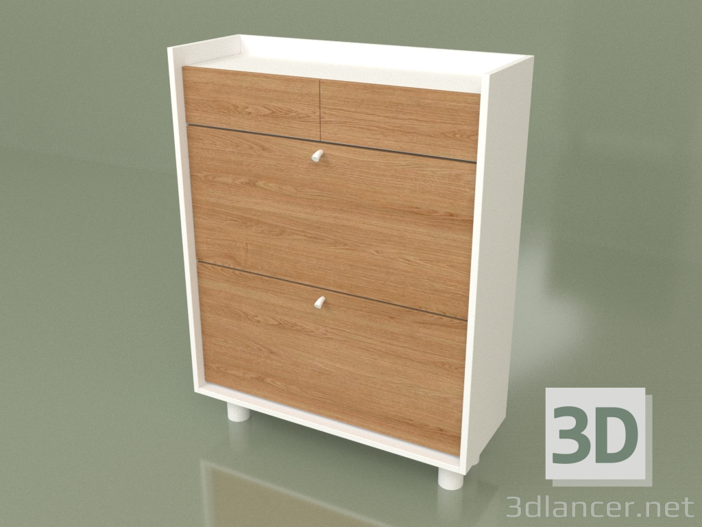 3D Modell Schuhschrank mit Schubladen (30291) - Vorschau