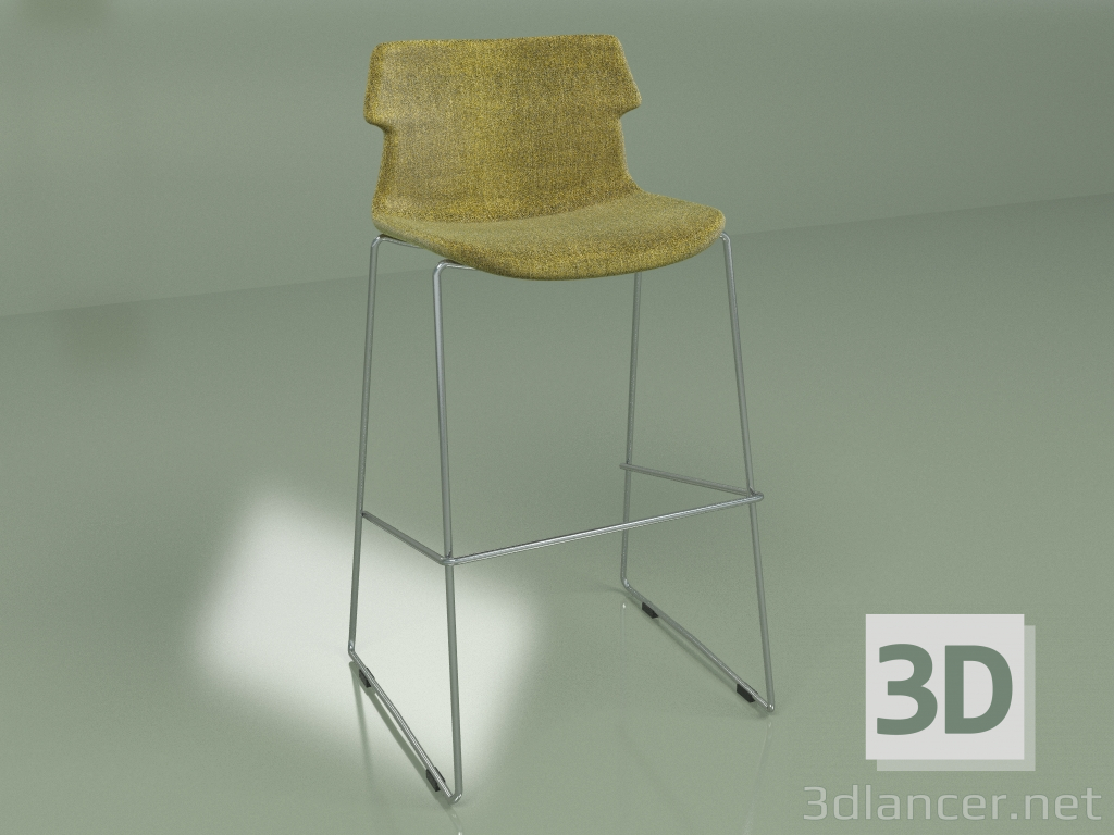 3D modeli bar taburesi - önizleme