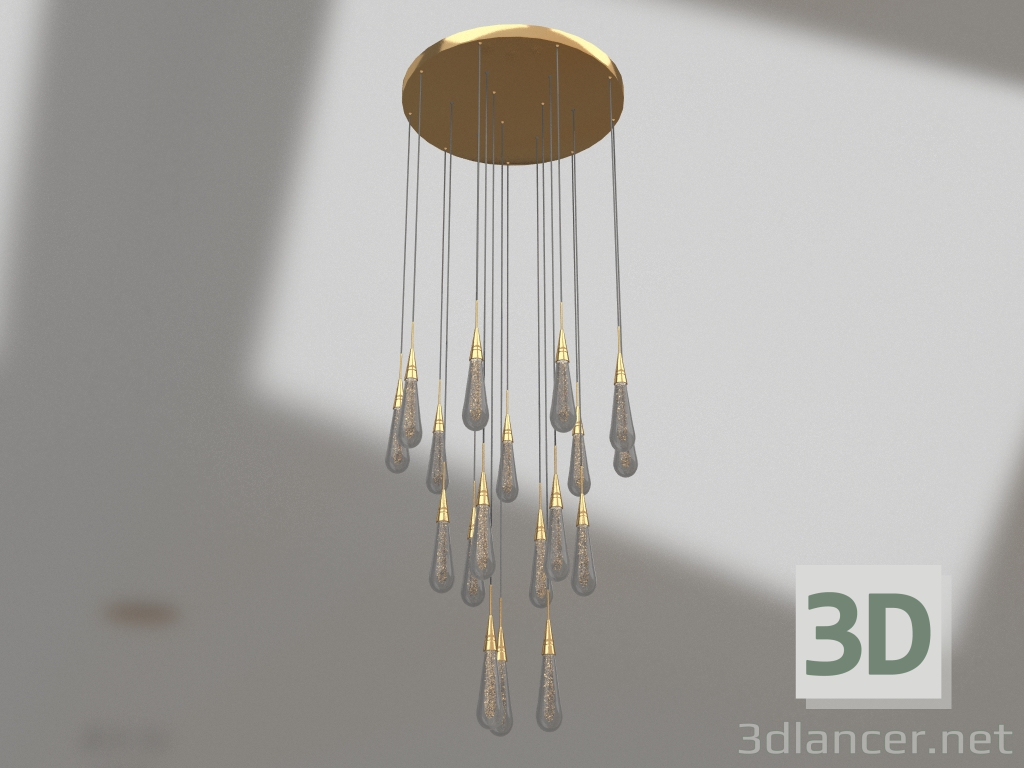 3D Modell Aufhängung Gutta gold (07861-18A,33) - Vorschau