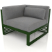 3D Modell Modulares Sofa, Abschnitt 6 links (Flaschengrün) - Vorschau