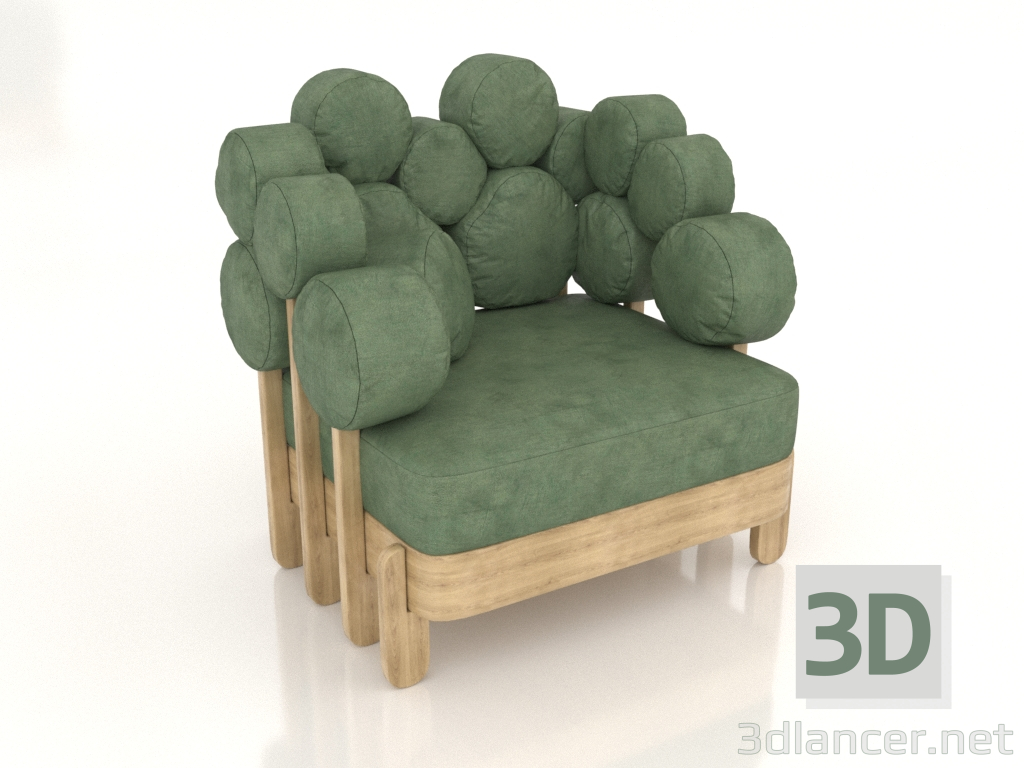 3d model IKRA armchair square (option 7) - preview