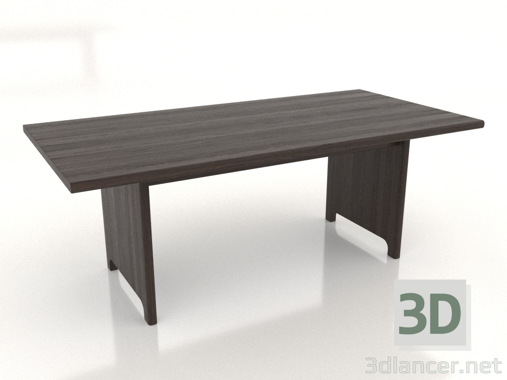 3d model Dining table 2000x1000x750 mm (ash walnut) - preview