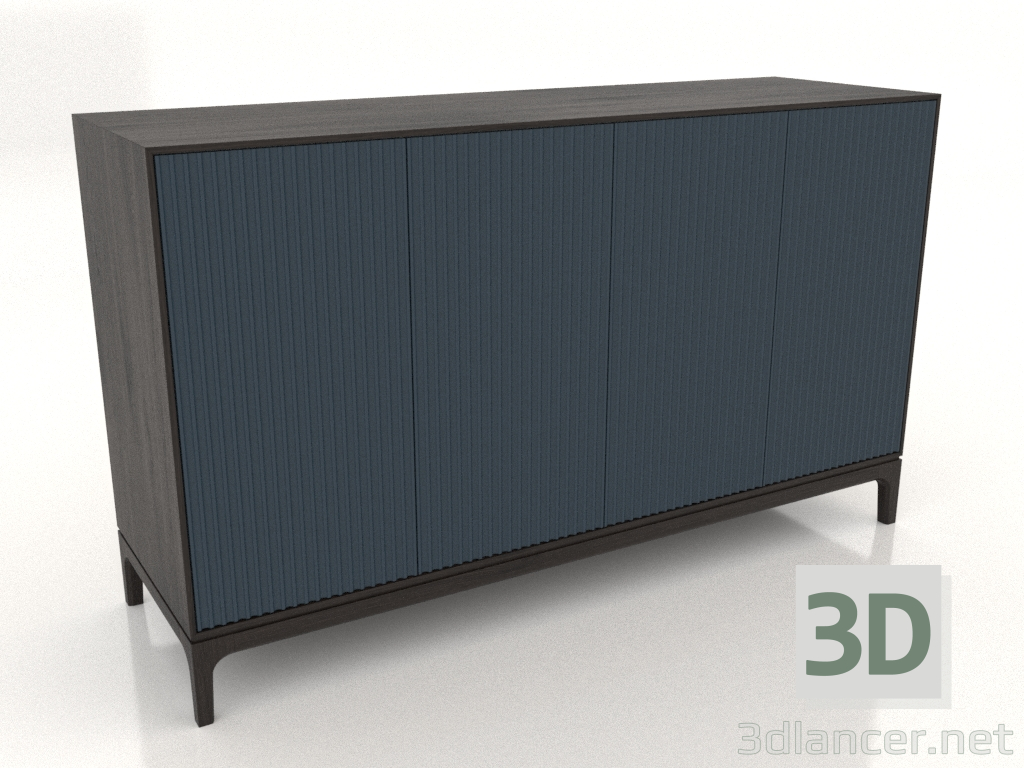 modèle 3D Meuble TV FARGO avec façades fraisées 1600x500x950 mm (cobalt foncé, chêne wengé, option 1) - preview modèle 3D Meuble TV FARGO avec façades fraisées 1600x500x950 mm (cobalt foncé, chêne wengé, option 1) - preview