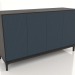 modèle 3D Meuble TV FARGO avec façades fraisées 1600x500x950 mm (cobalt foncé, chêne wengé, option 1) - preview