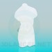 3D Modell weiblicher Torso - Vorschau