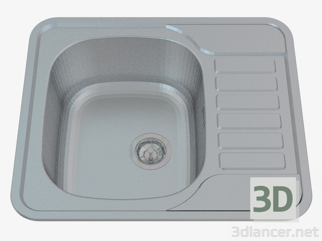 3D modeli Lavabo, boşaltma tahtası ile 1 kase - saten Soul (ZEO 011A) - önizleme