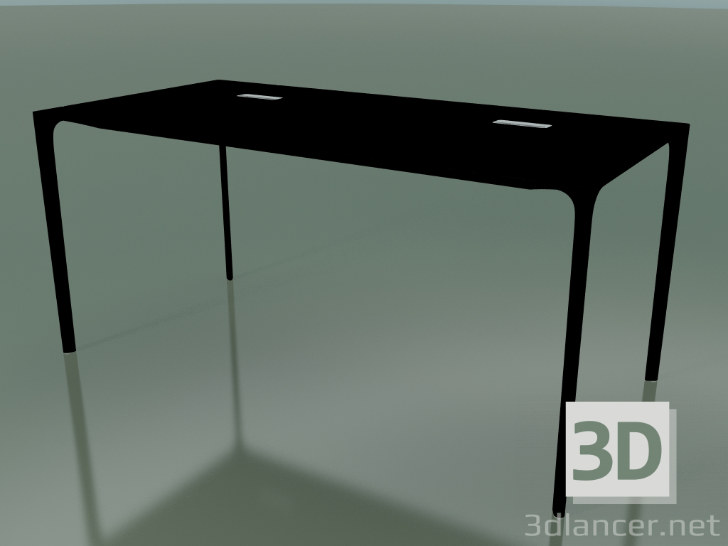 modèle 3D Table de bureau rectangulaire 0818 (H 74 - 79x160 cm, stratifié Fenix F02, V39) - preview