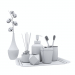 3d Bathroom decorative set model buy - render