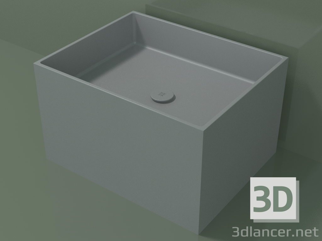 modello 3D Lavabo da appoggio (01UN32301, Silver Grey C35, L 60, P 48, H 36 cm) - anteprima