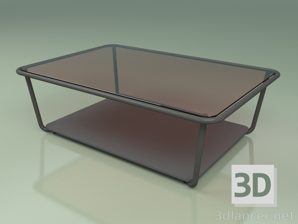 modèle 3D Table basse 002 (Verre Bronzé, Métal Fumé, HPL Gris) - preview