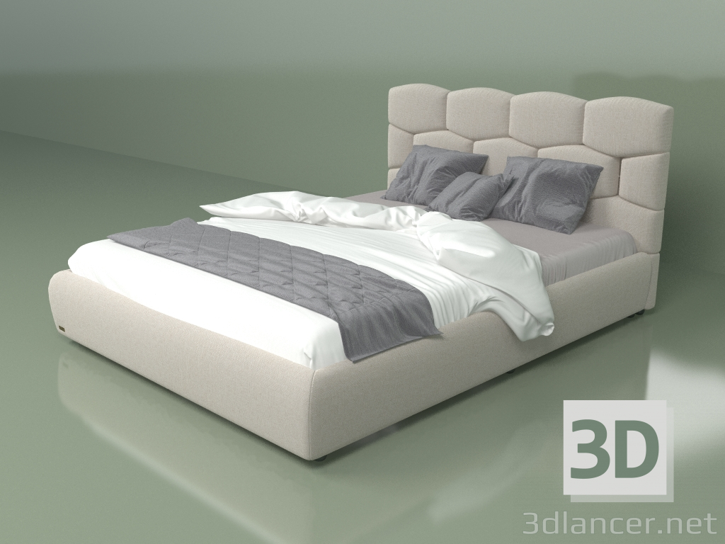 modello 3D Letto matrimoniale Bata 1,6 m - anteprima