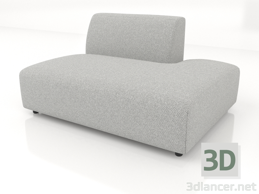 Modelo 3d Módulo sofá 1 lugar (XL) 83x100 estendido para direita - preview