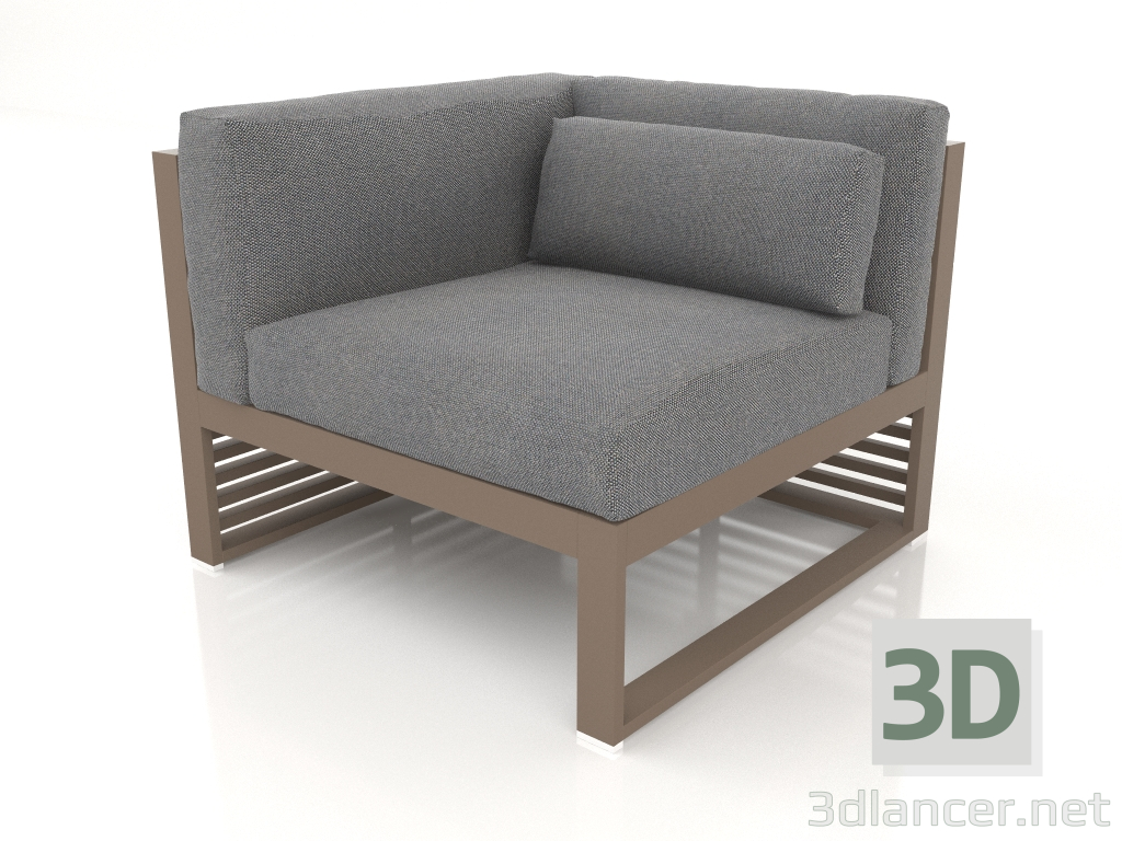 3d model Sofá modular sección 6 izquierda (Bronce) - vista previa