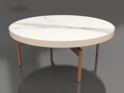 Table basse ronde Ø90x36 (Sable, DEKTON Aura)