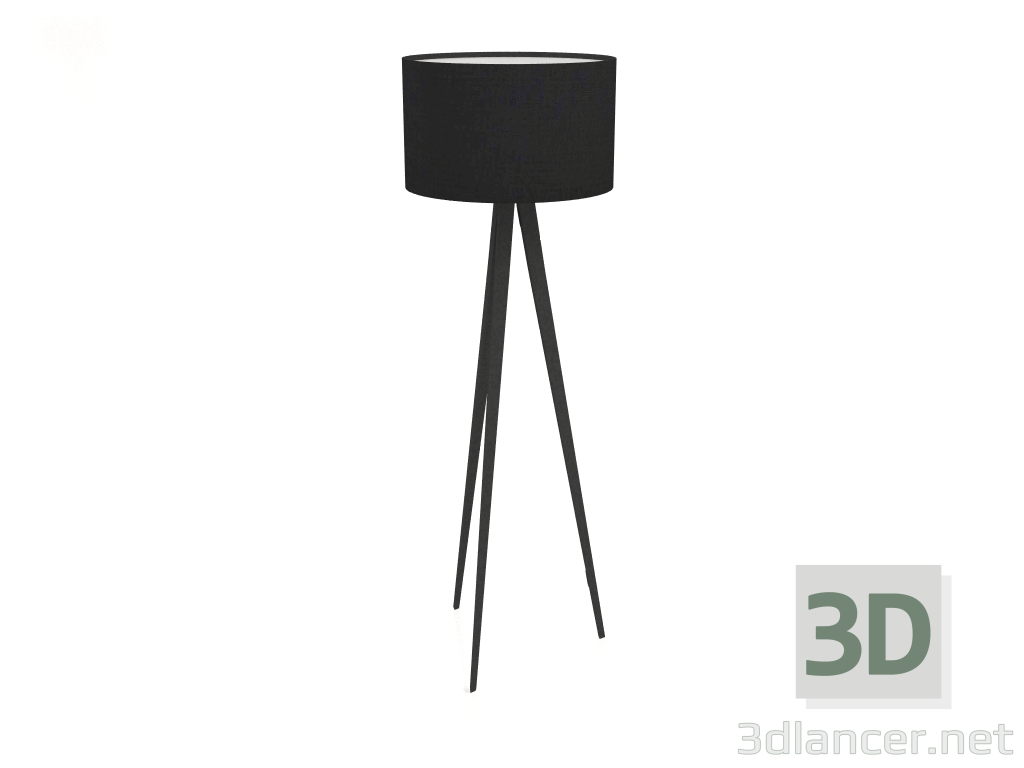 3D Modell Stehleuchte Tripod (Schwarz) - Vorschau