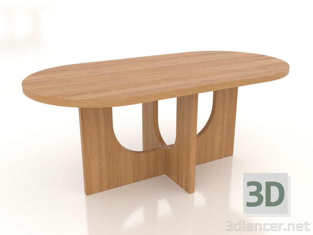 3d model Mesa de comedor OVAL 1800x900 mm (roble natural) - vista previa