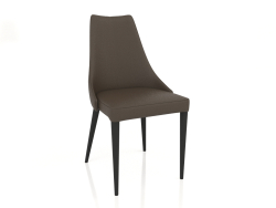 Стул, отделка черный матовый лак, экокожа PU162 (50x58x92 см)
