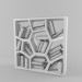 3d Design bookcase model buy - render