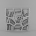 3d Design bookcase model buy - render