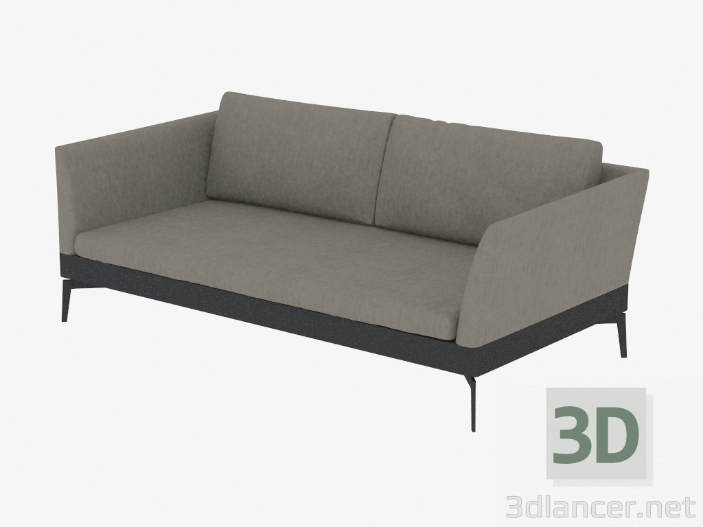 3D Modell Doppel-Sofa gerade Div 186 - Vorschau