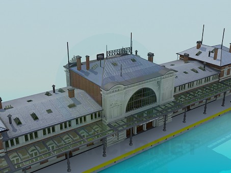 3D Modell Bahnhofsgebäude - Vorschau