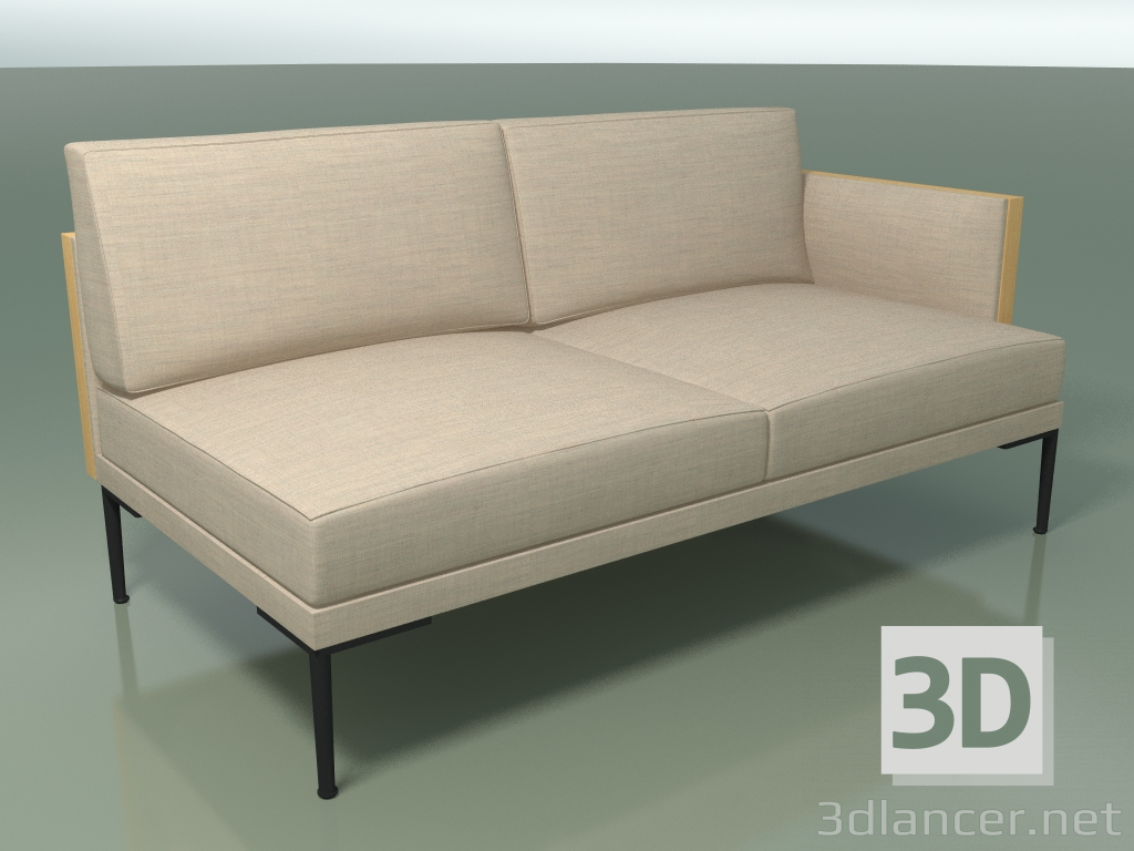 modello 3D Modulo terminale 5229 (bracciolo sinistro, rovere naturale) - anteprima