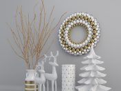 Festive New Year decorative set