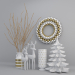 Conjunto decorativo festivo de año nuevo. 3D modelo Compro - render