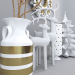 Conjunto decorativo festivo de año nuevo. 3D modelo Compro - render