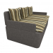 3d sofa with striped pillows model buy - render