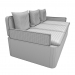 3d sofa with striped pillows model buy - render