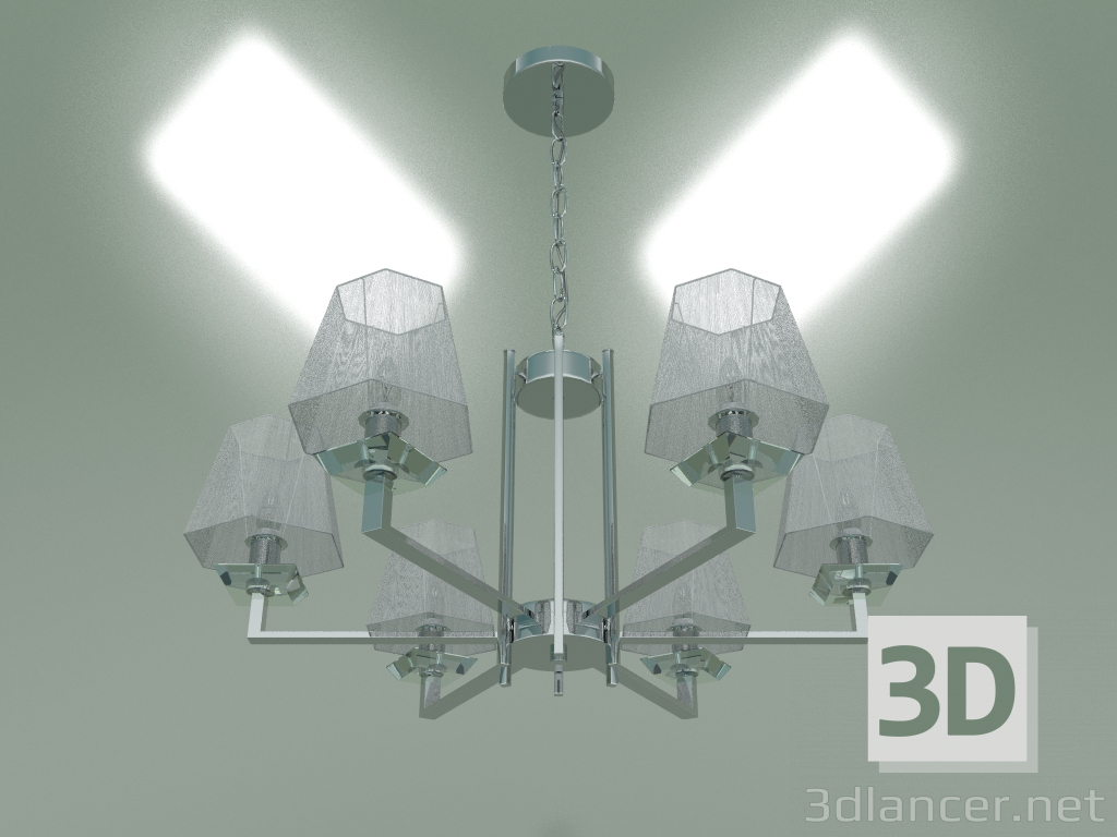 Modelo 3d Lustre suspenso Alegria 60114-6 (cromo) - preview