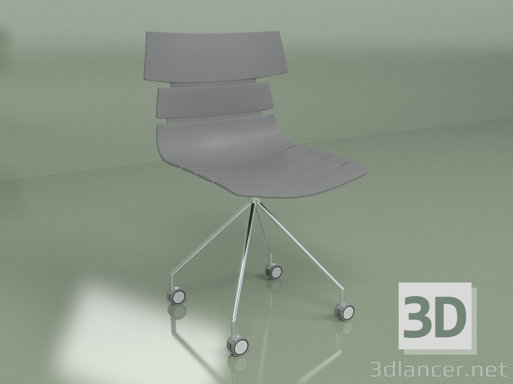 3d model Silla Return con ruedas (gris) - vista previa