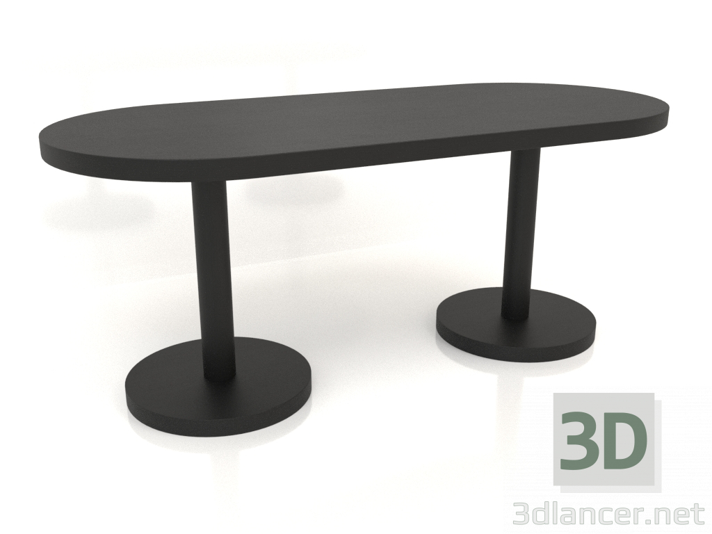 3d model Mesa de comedor (1800x800x750, madera negra) - vista previa