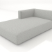 modello 3D Chaise longue (XL) 103x205 con bracciolo a sinistra - anteprima