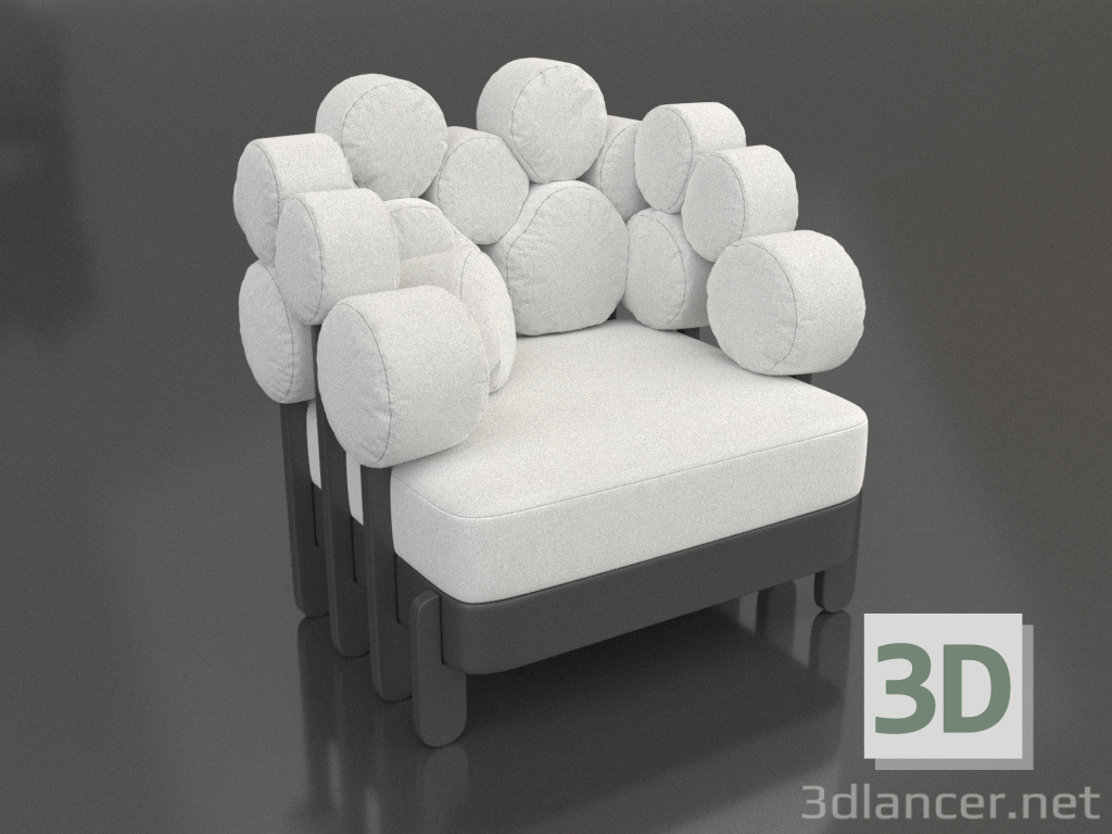 modèle 3D Chaise carrée IKRA (option 9) - preview