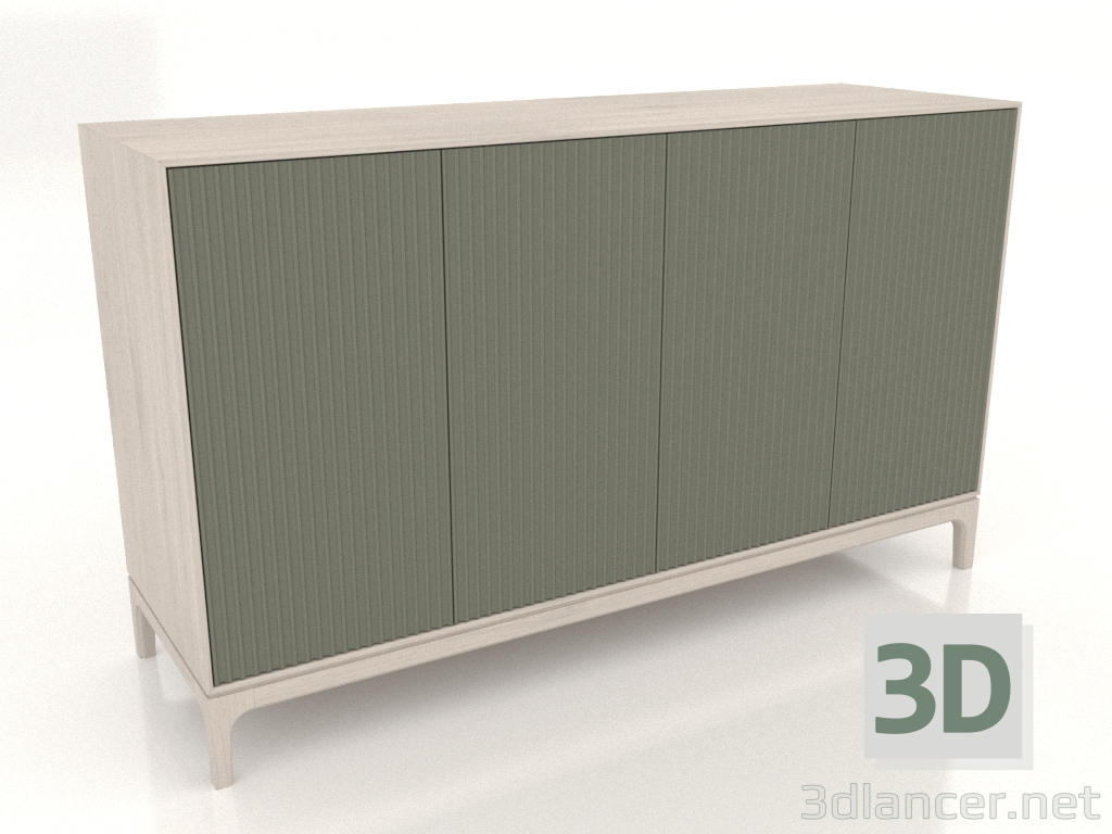 modèle 3D Meuble TV FARGO avec façades fraisées 1600x500x950 mm (olivier, chêne blanchi, option 1) - preview
