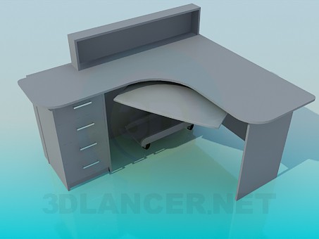 3d model mesa de la oficina - vista previa