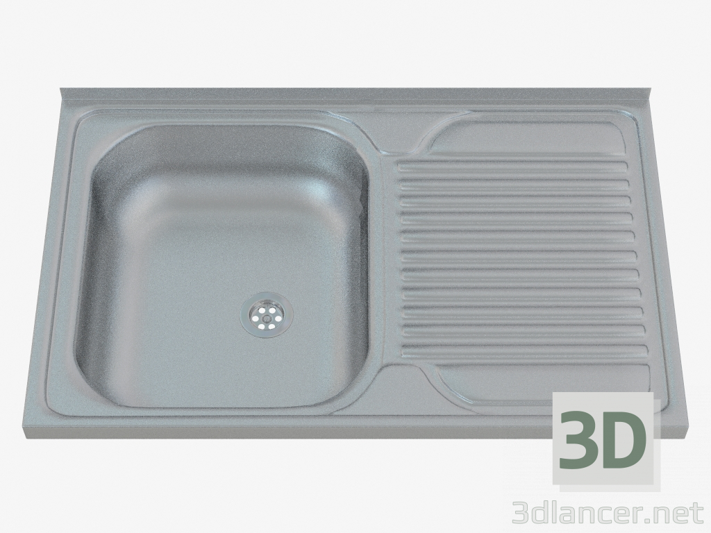 3D modeli Lavabo, tahliye panosu ile 1 kase - saten Tango (ZM6 011P) - önizleme