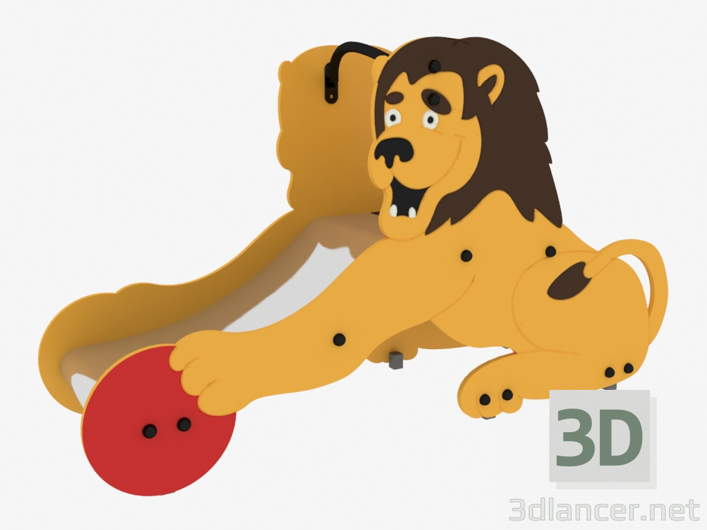 3d model Hill of a children's playground Lion (5216) - preview