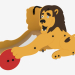 3d model Hill of a children's playground Lion (5216) - preview