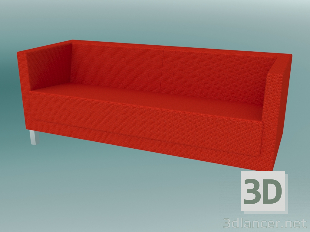 3d model Sofá triple, patas (VL3 H) - vista previa