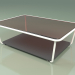 3d model Mesa de centro 002 (vidrio bronceado, metal Milk, HPL gris) - vista previa