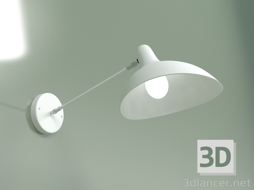 modello 3D Lampada da parete Mantis (bianco) - anteprima