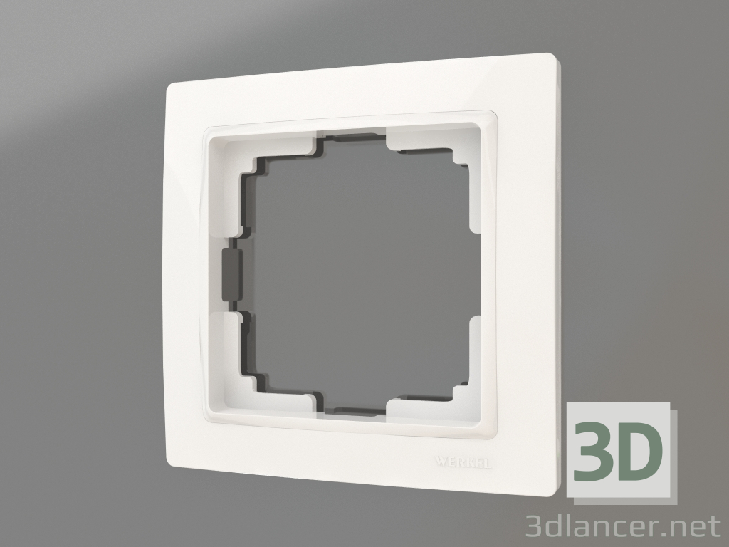 3d model Marco para 1 poste Snabb Basic (blanco) - vista previa